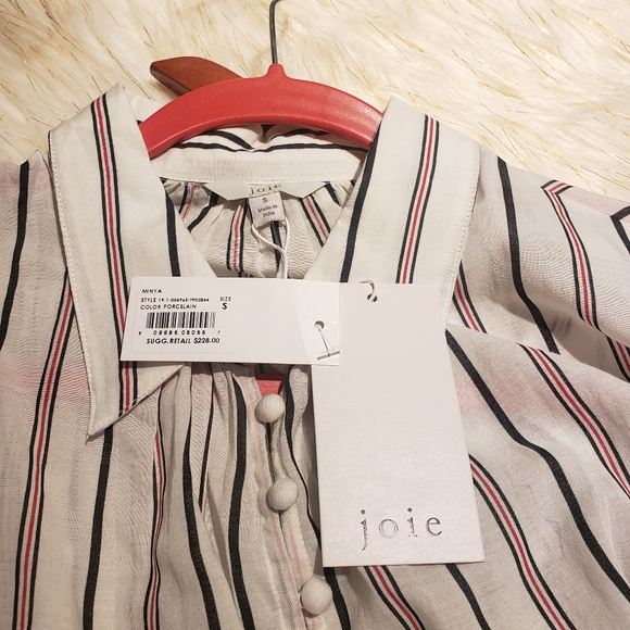 JOIE

Minya gathered striped cotton-blend shirt - Picture 3 of 6